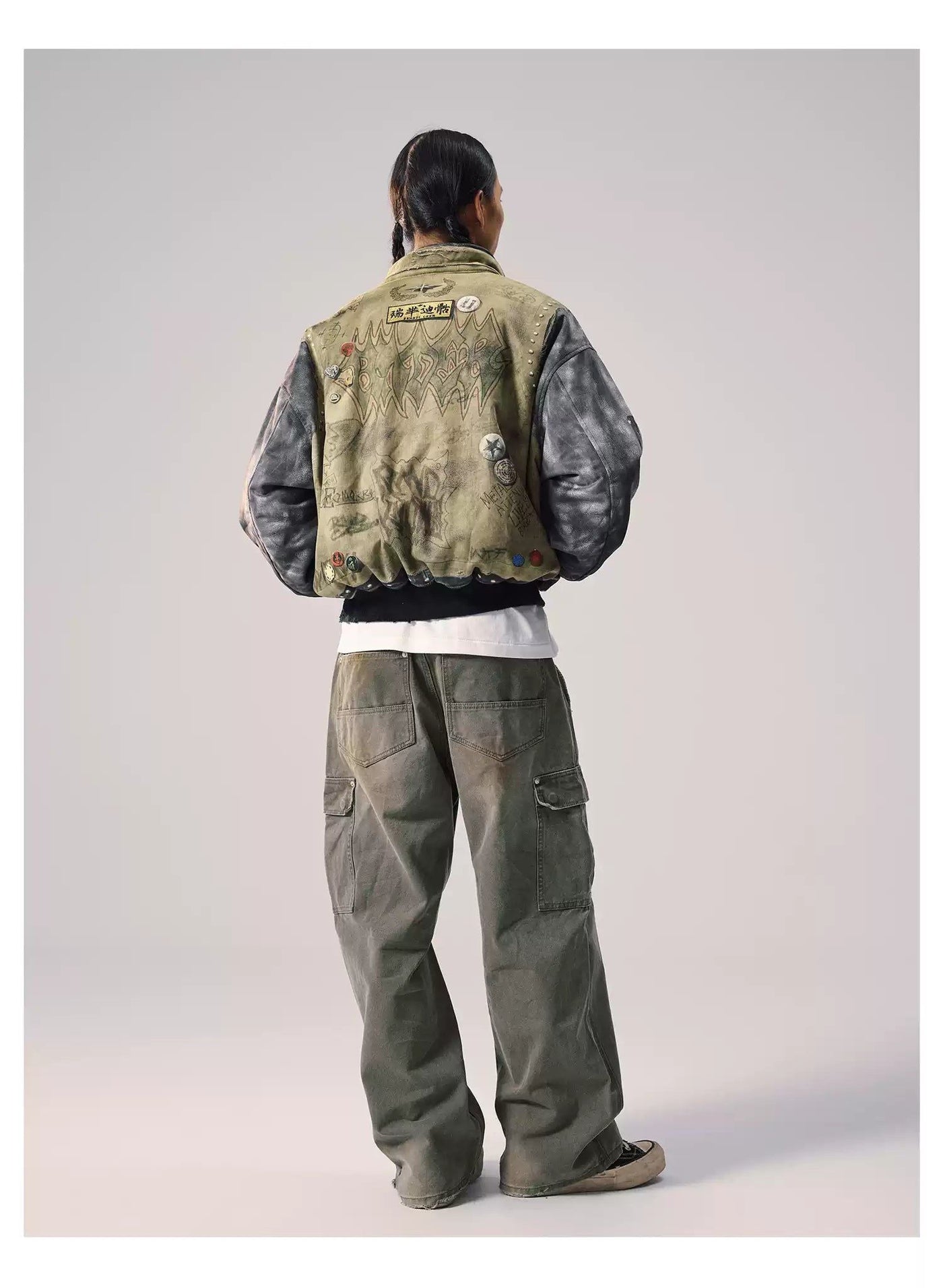Spliced Sleeves Multi-Detail Jacket