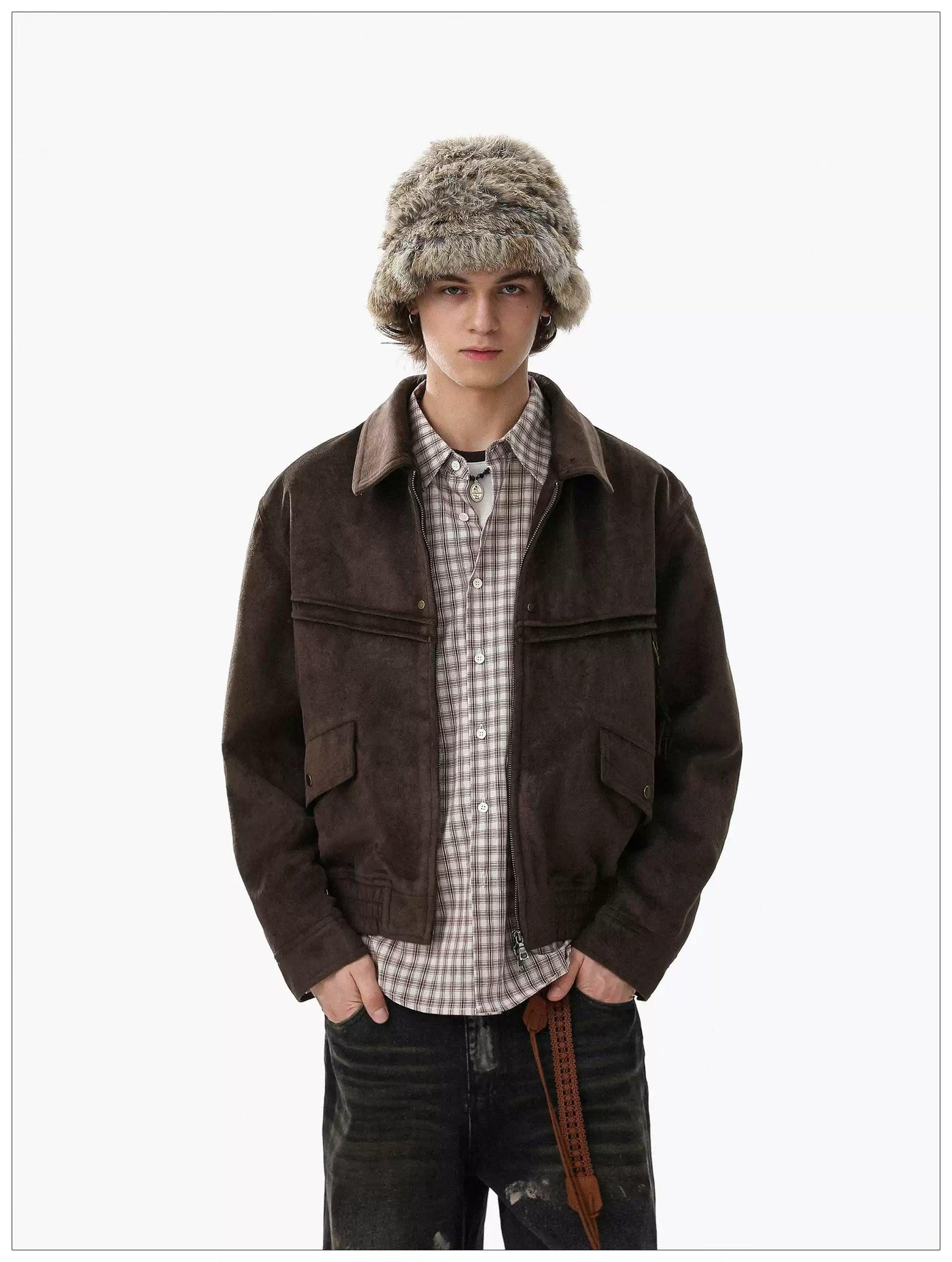 Double Zip Solid Color Jacket