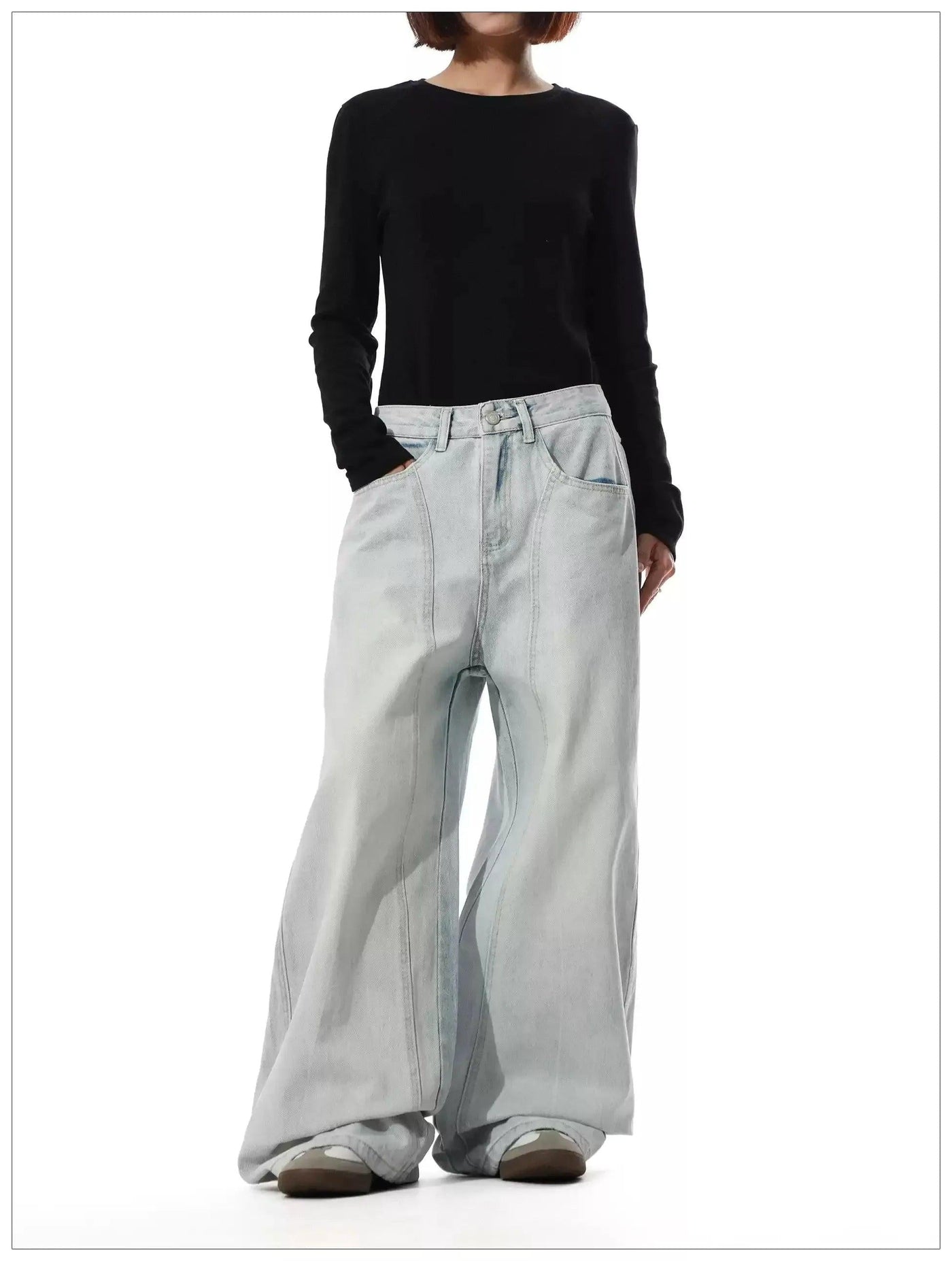 Washed Wide Leg Jeans