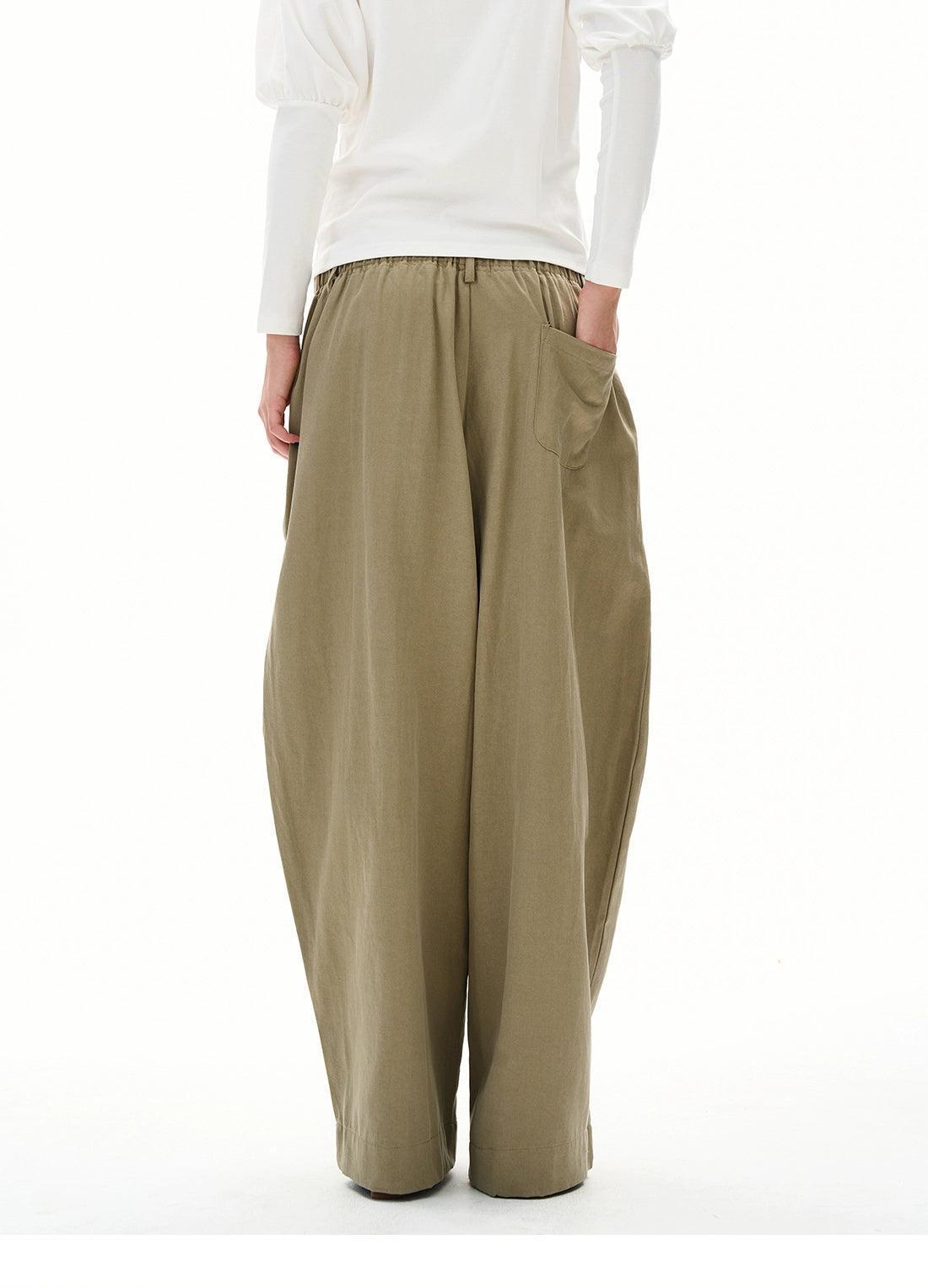 Elastic Waist Baggy Fit Pants