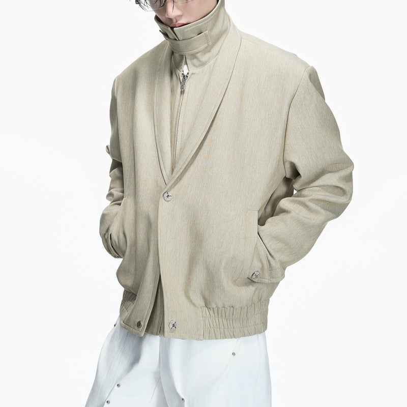 Detachable Layer Ruched Hem Jacket