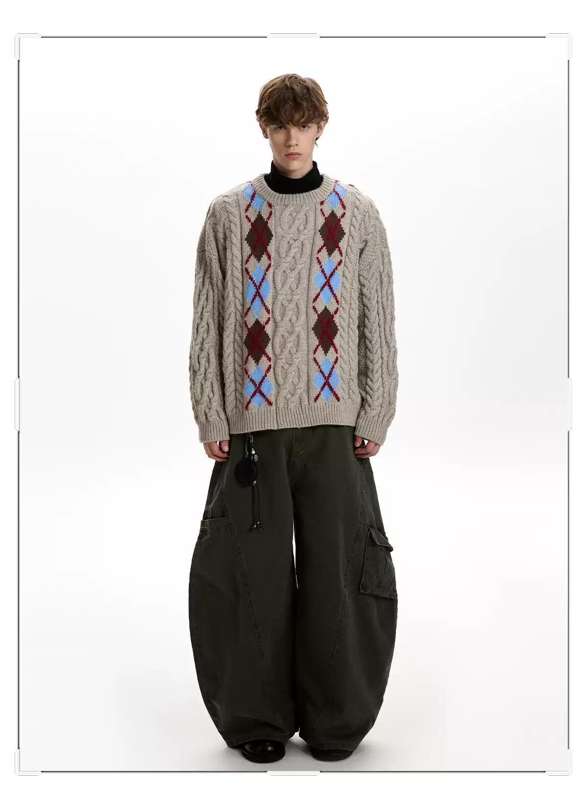 Argyle Patterned Sweater