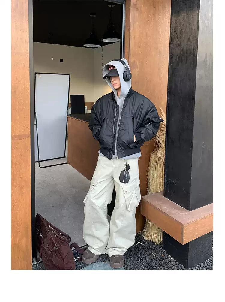 Hooded Padded Bomber Jacket
