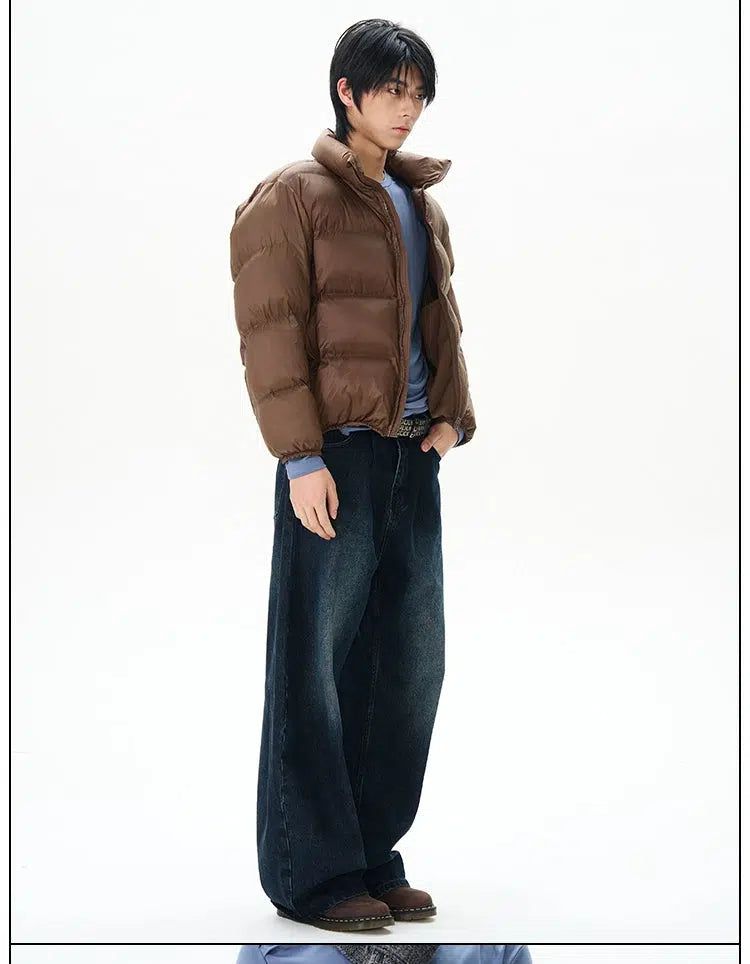 Faded Sickle Shape Jeans
