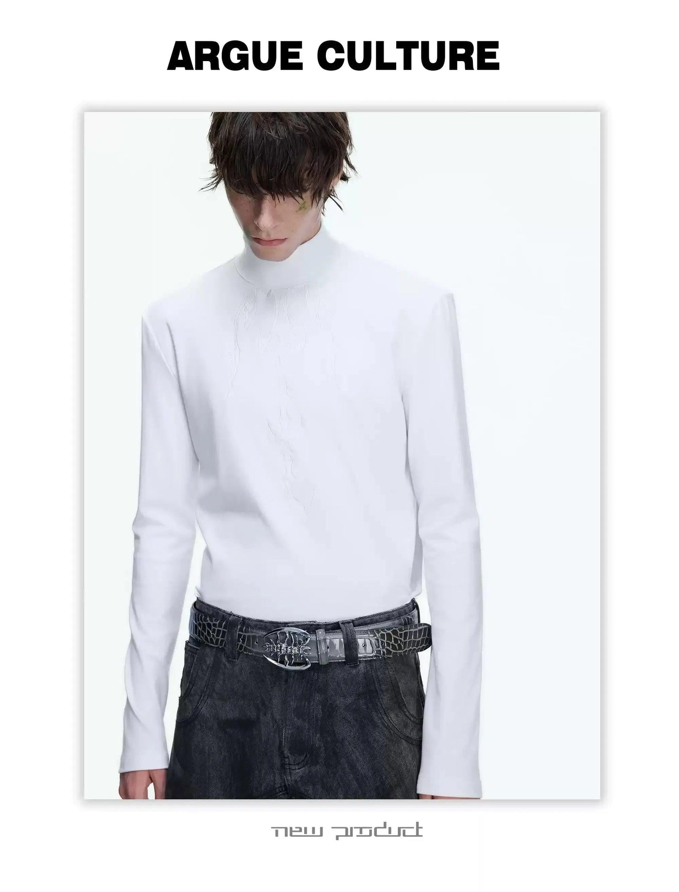Spike Subtle Stitched Mockneck
