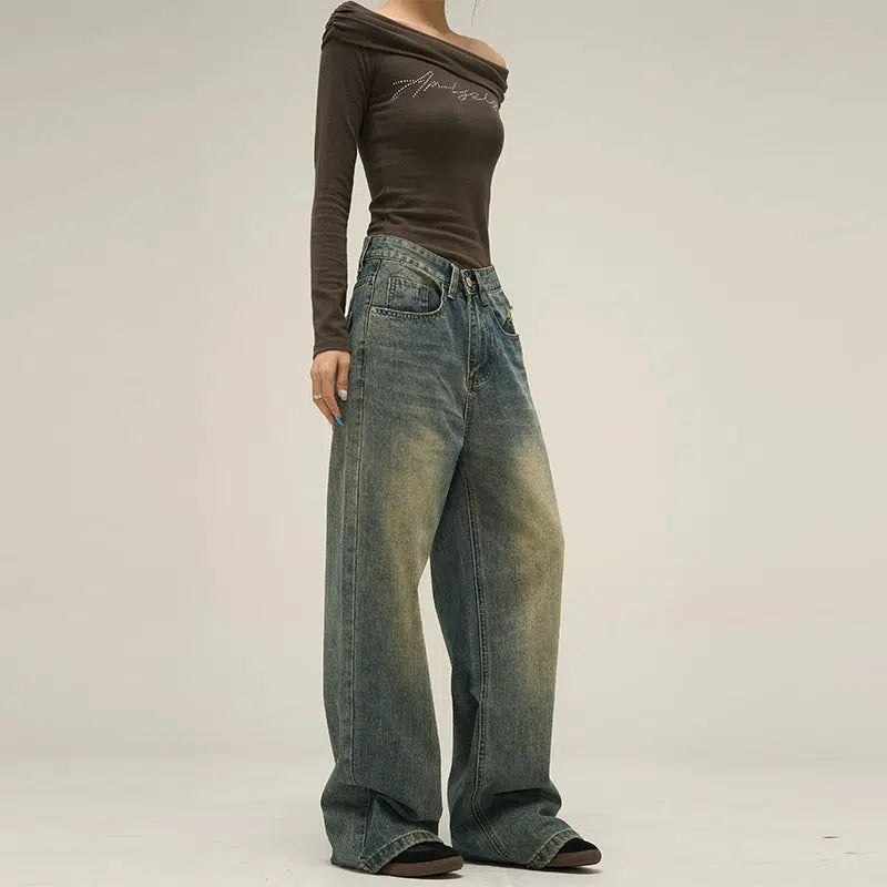 Vintage Faded Slant Pocket Jeans