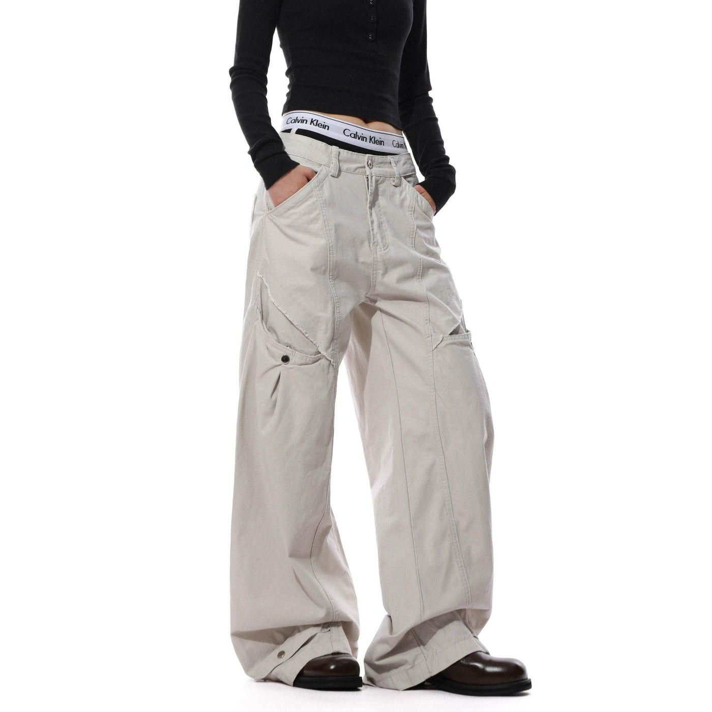 Side Pocket Loose Fit Cargo Pants