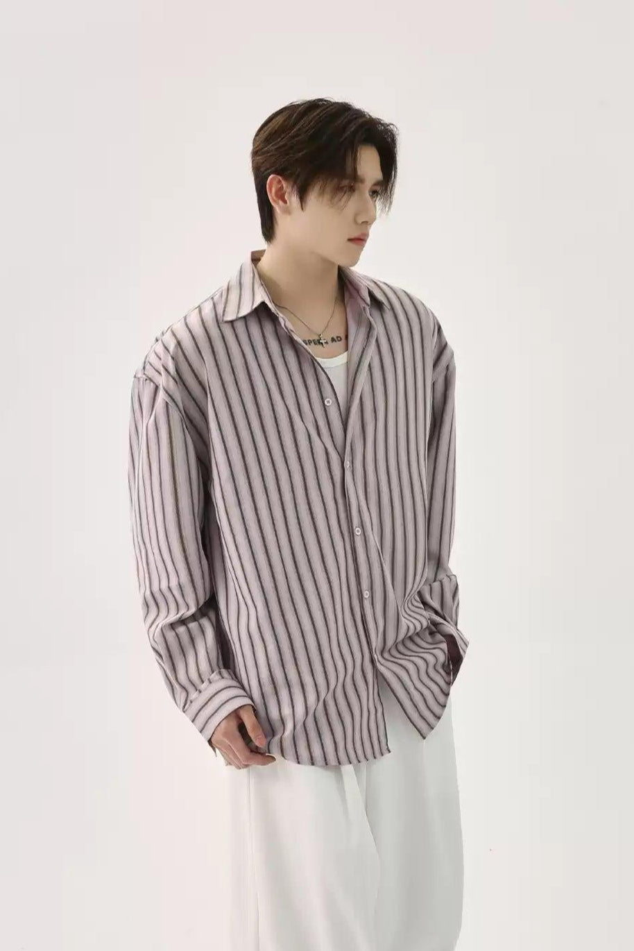 Striped Lines Buttoned Shirt