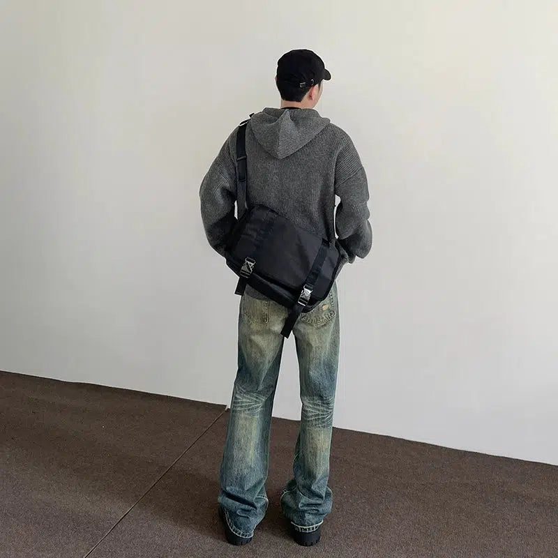 Vintage Washed Slim Fit Flare Leg Jeans