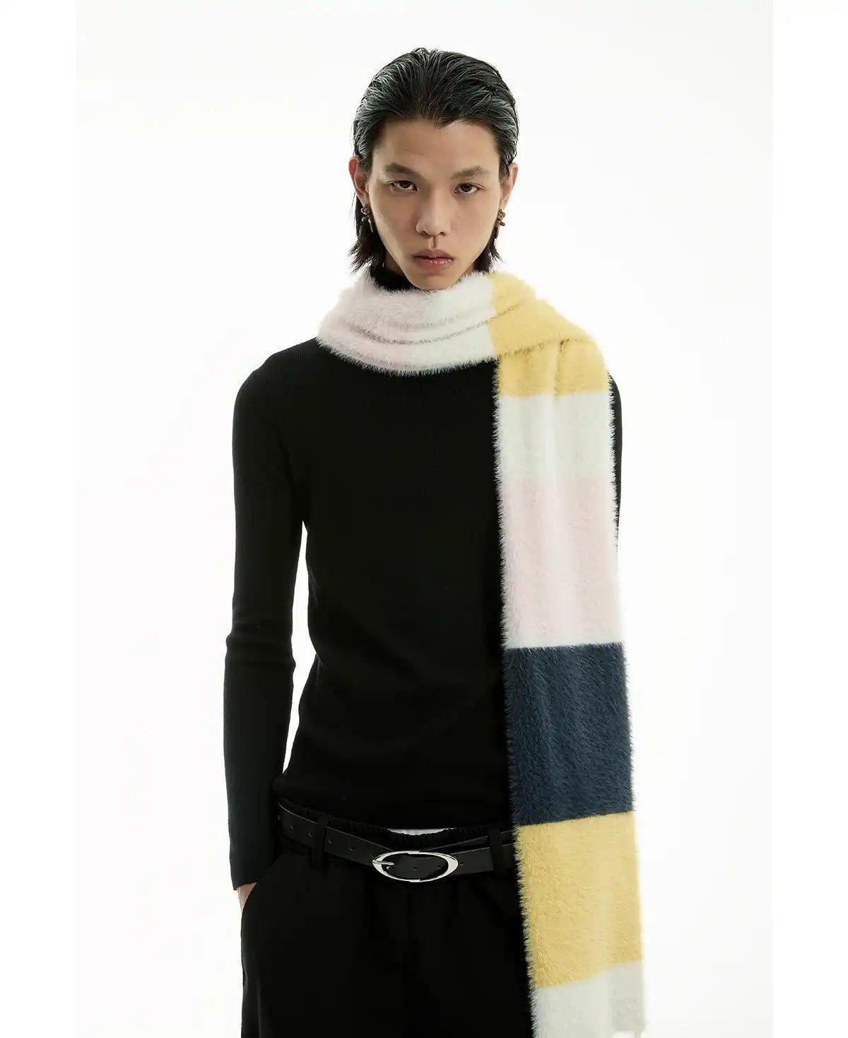Tri Tone Striped Scarf