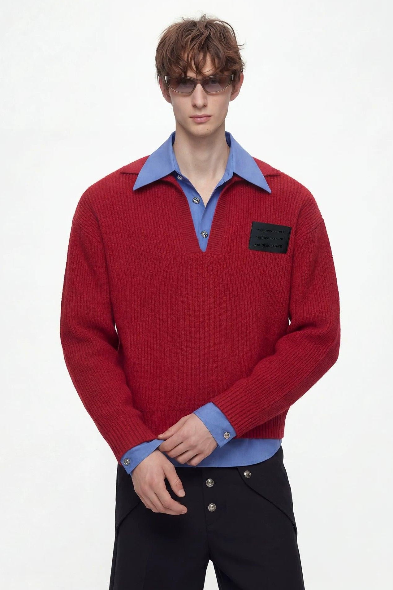 Chic Shirt Layered Sweater