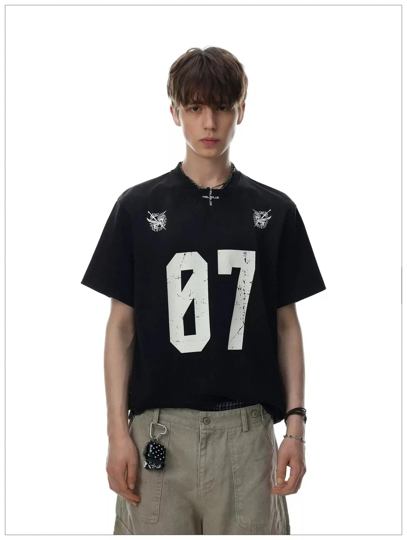 Varsity Grunge Print T-Shirt
