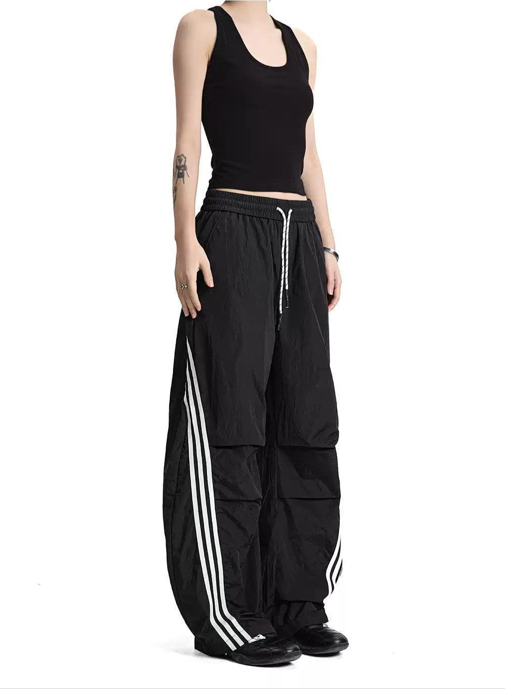 Gartered and Drawstring Track Pants
