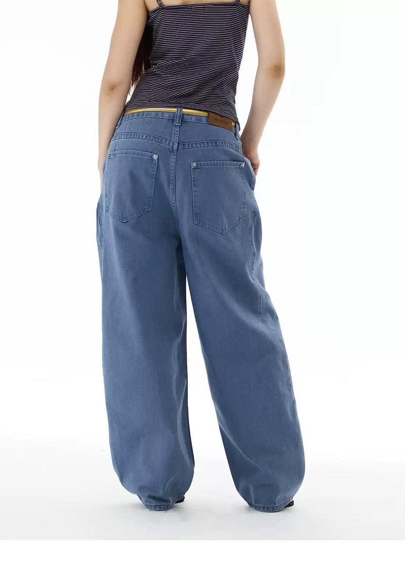 Loose Fit Washed Jeans