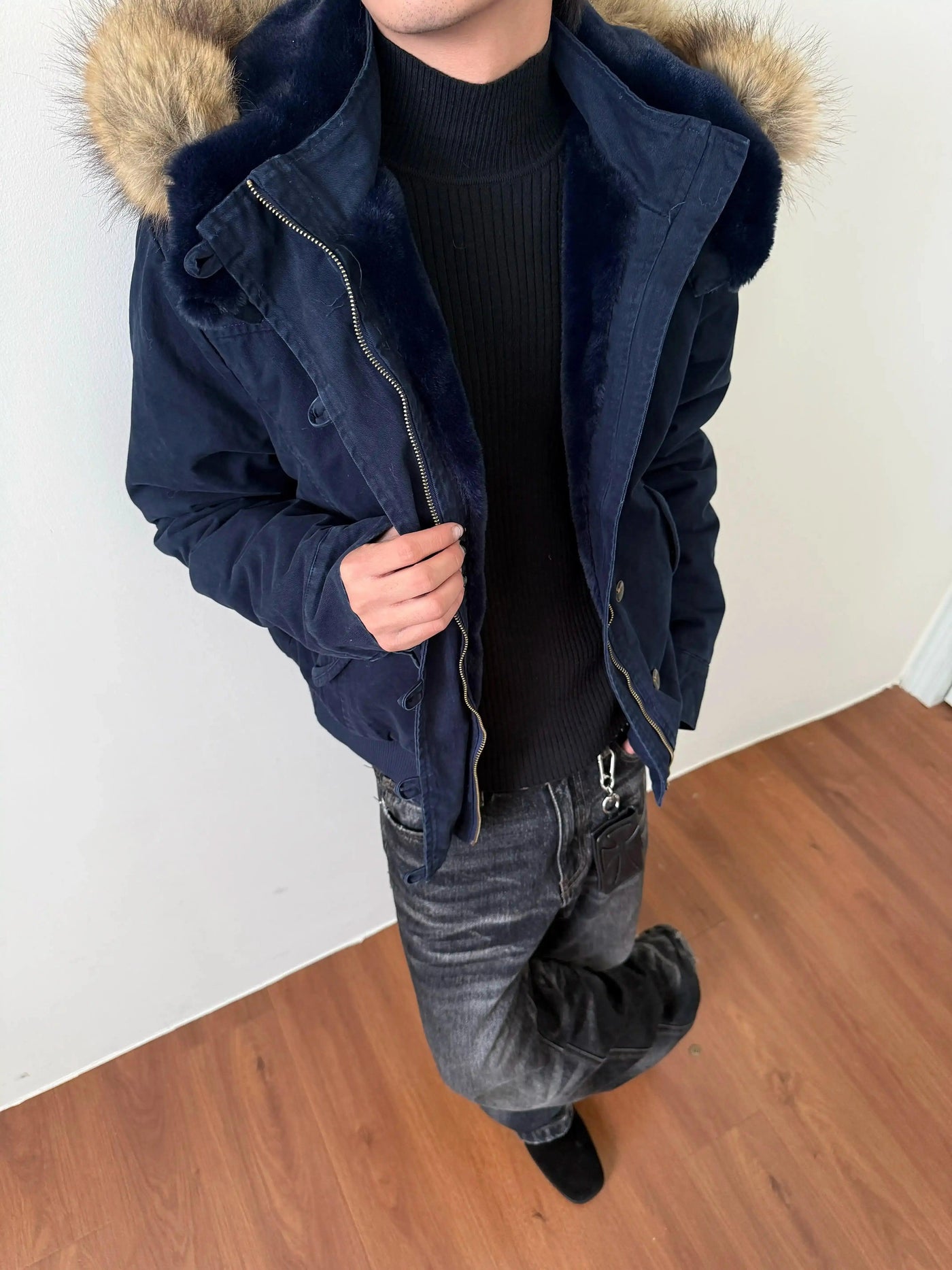 Faux Fur Lined Hooded Jacket