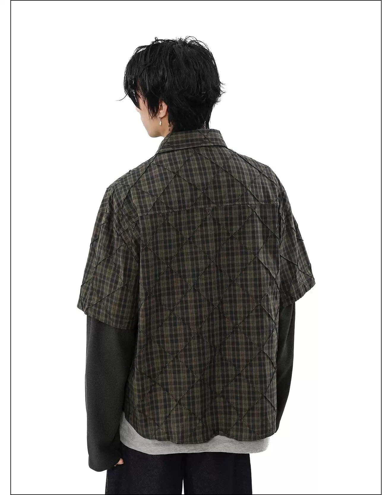 Diamond Lines Plaid Shirt