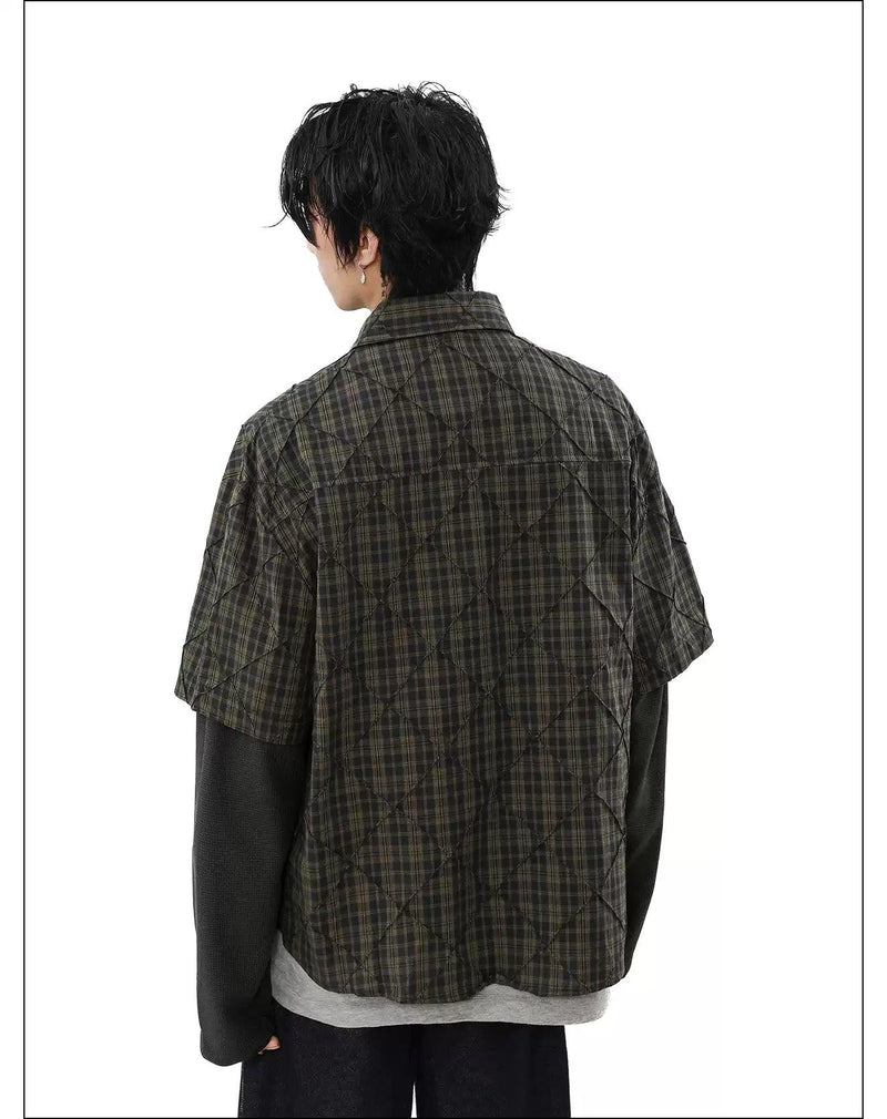 Diamond Lines Plaid Shirt