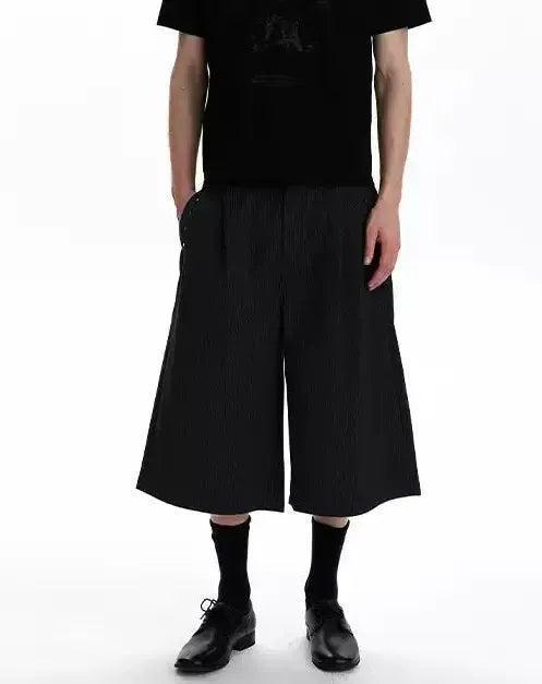 Striped Pleated Business Shorts