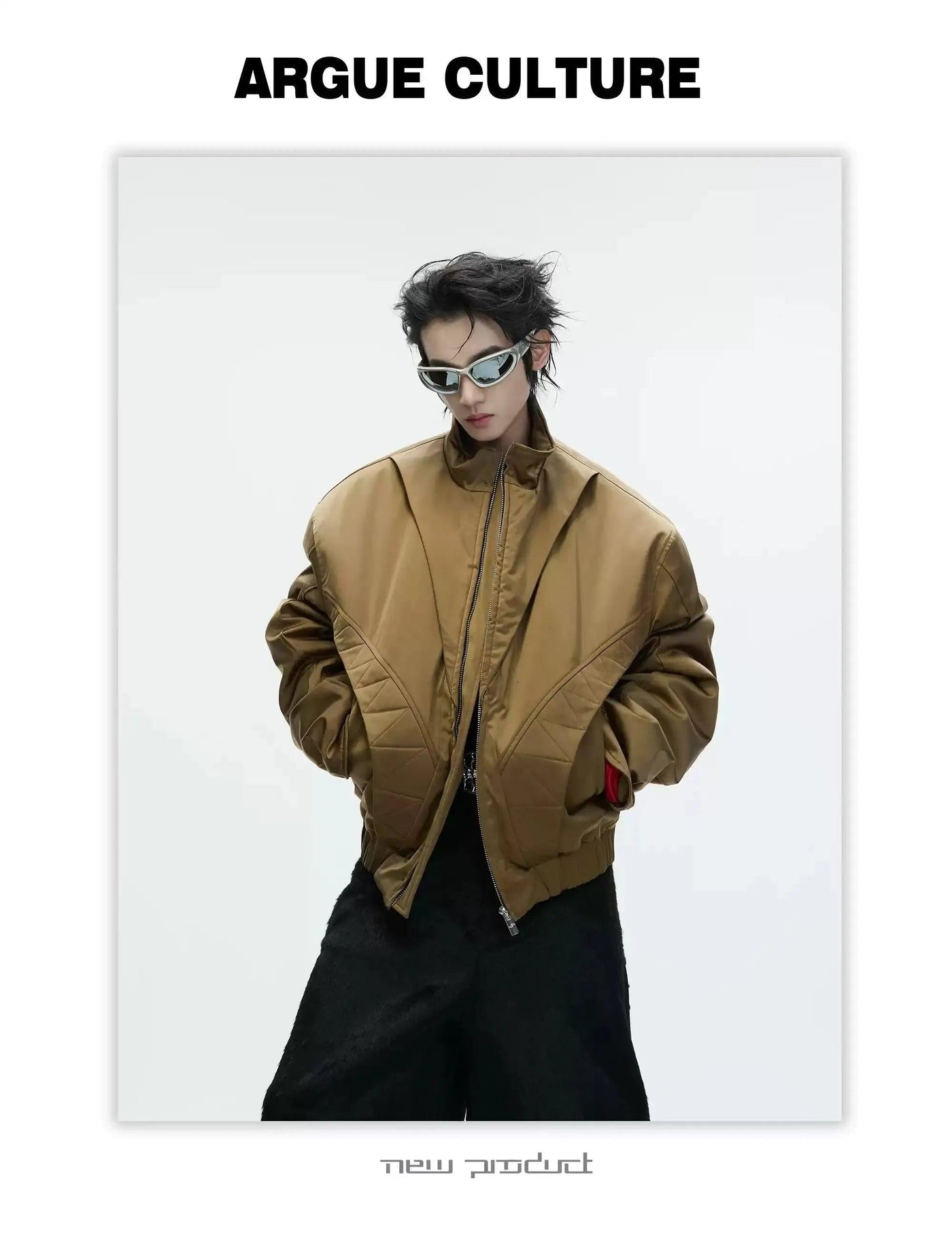 Structured Side Pockets Padded Jacket
