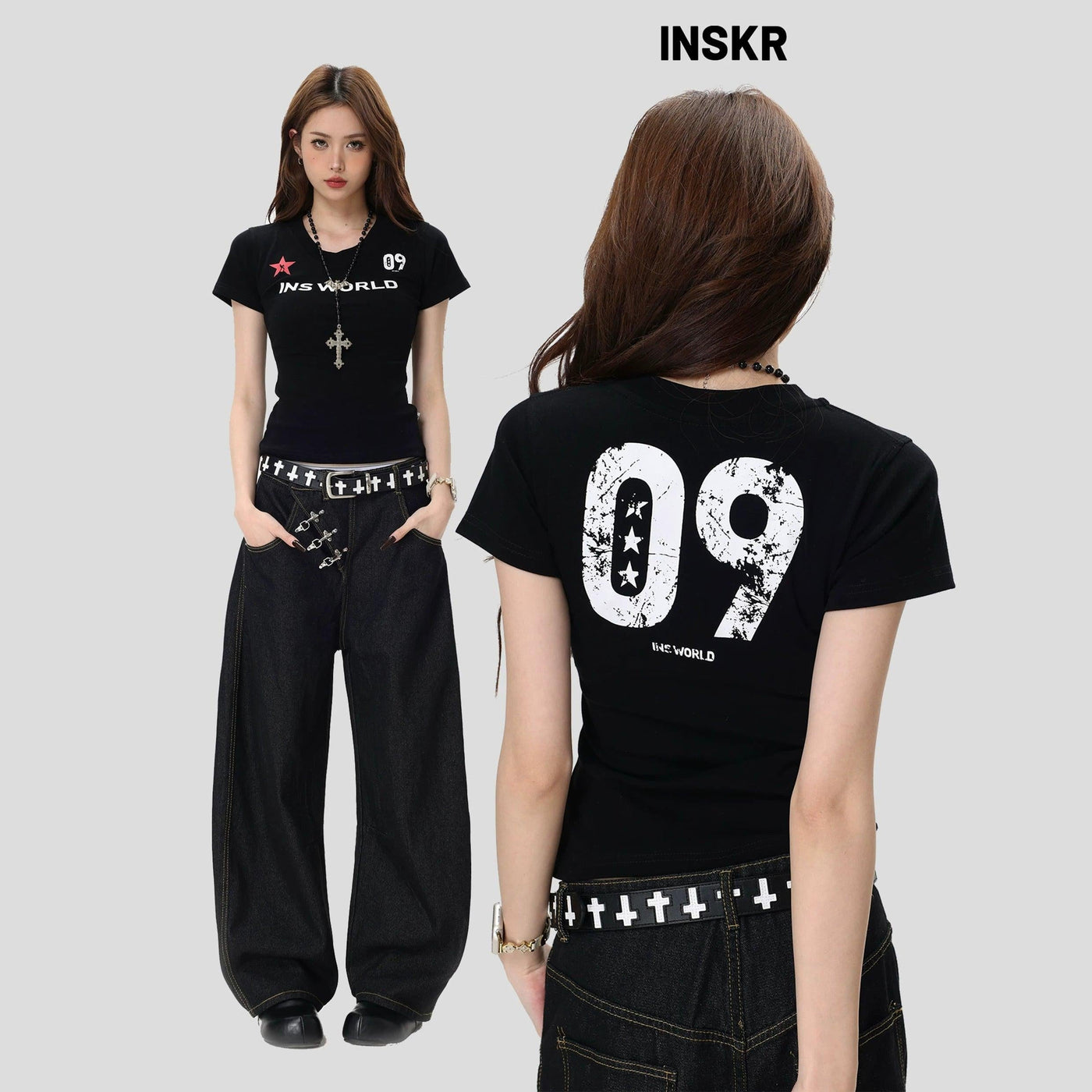 Graphic Print Cropped T-Shirt