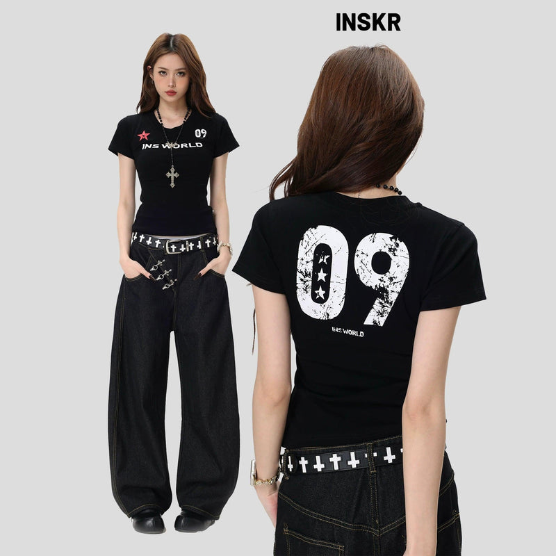 Graphic Print Cropped T-Shirt