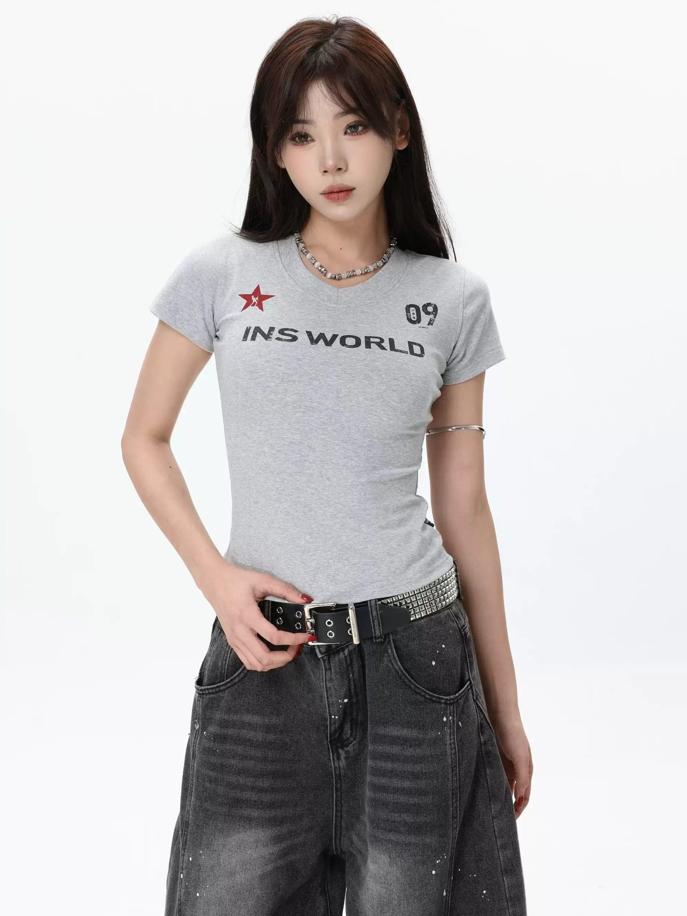 Graphic Print Cropped T-Shirt