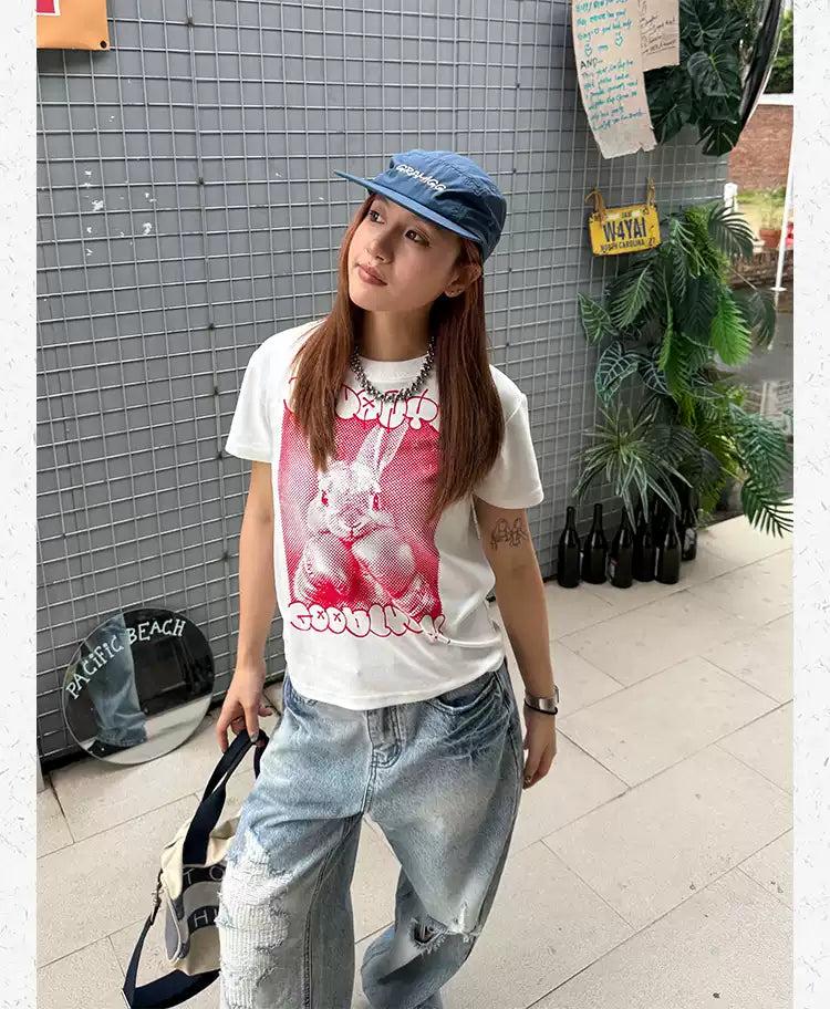 Graphic Print Cropped T-Shirt