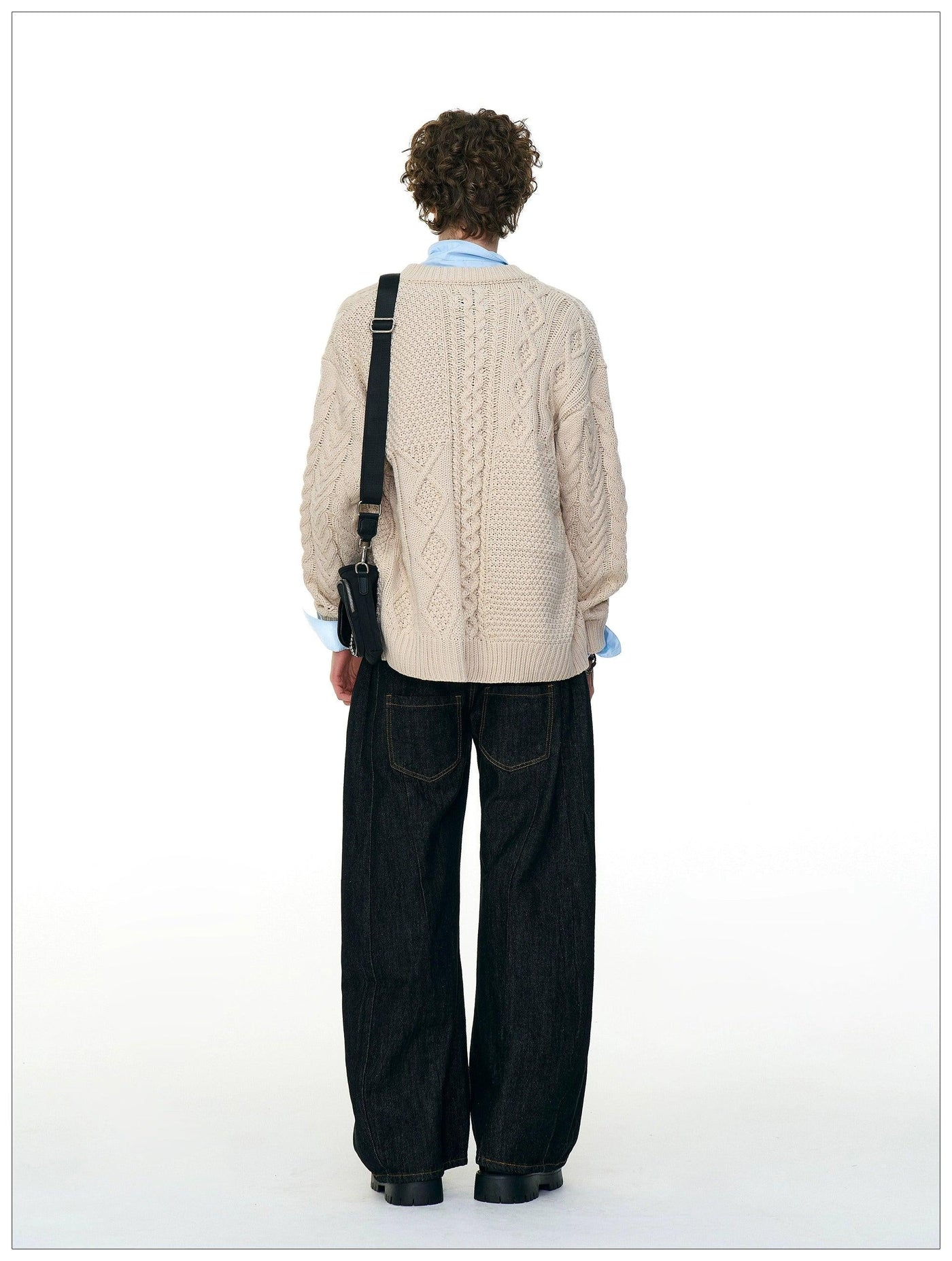 Mix Patterns Buttoned Cardigan