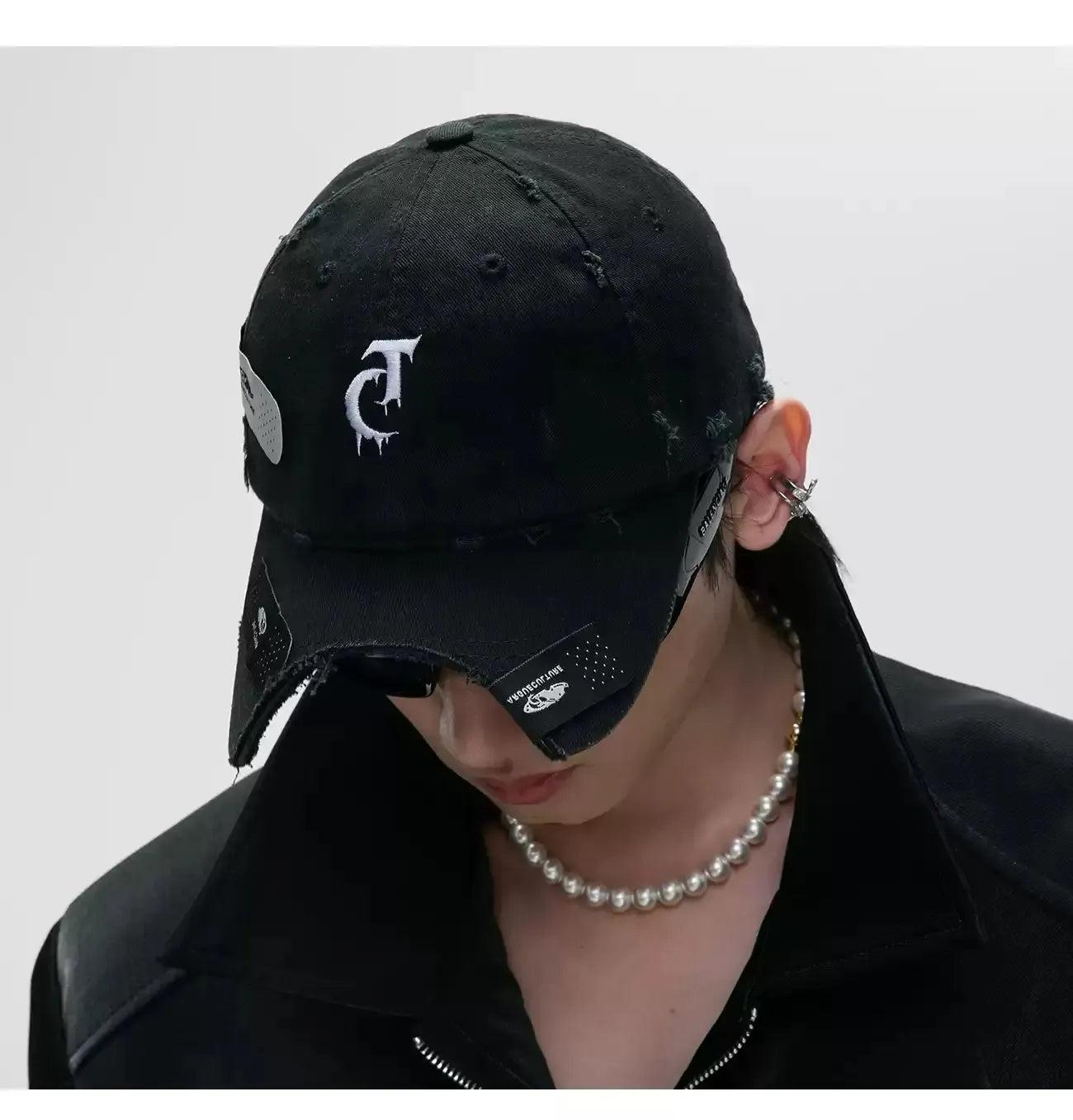 Grunge Style Multi-Detail Hat