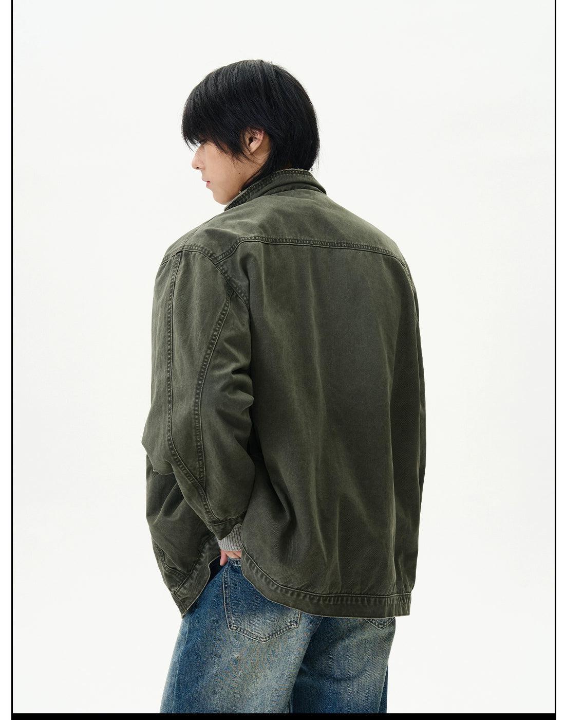 Distressed Multi-Pockets Cargo Jacket