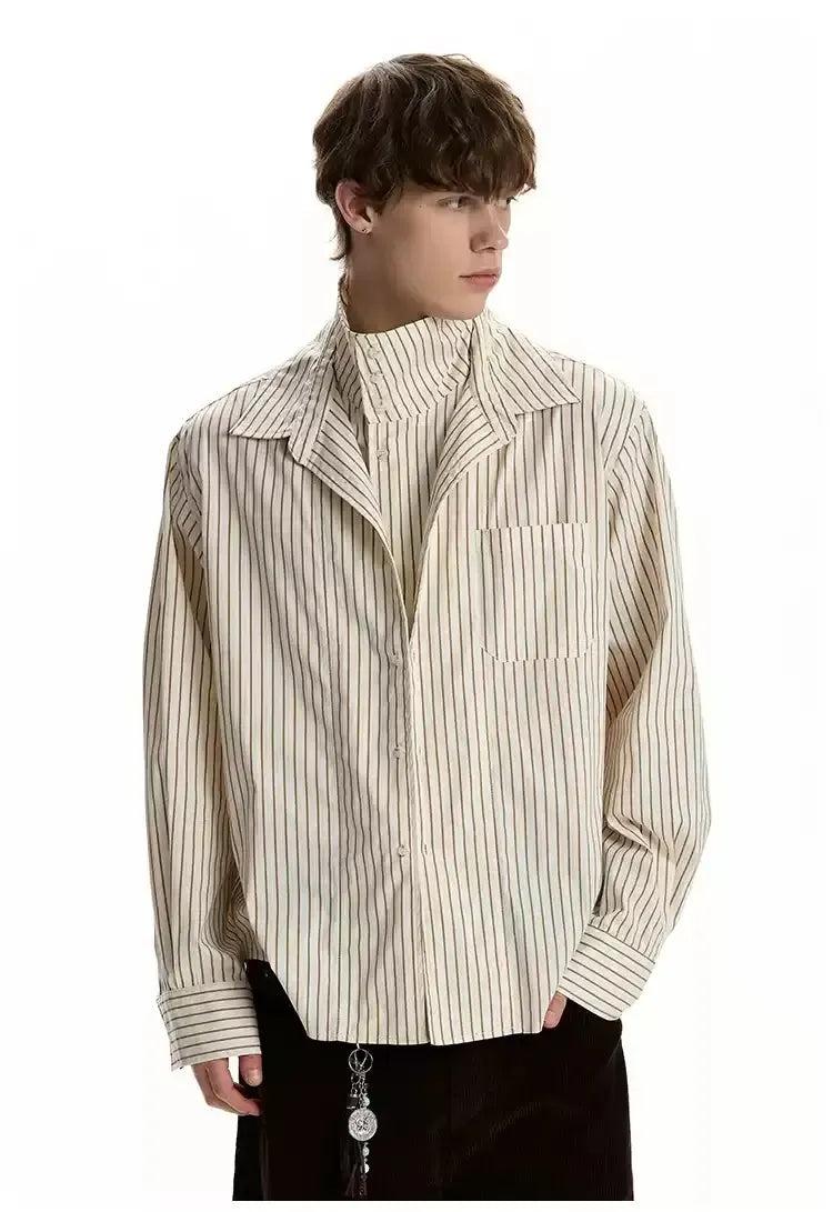 Layered Striped L/S Shirt