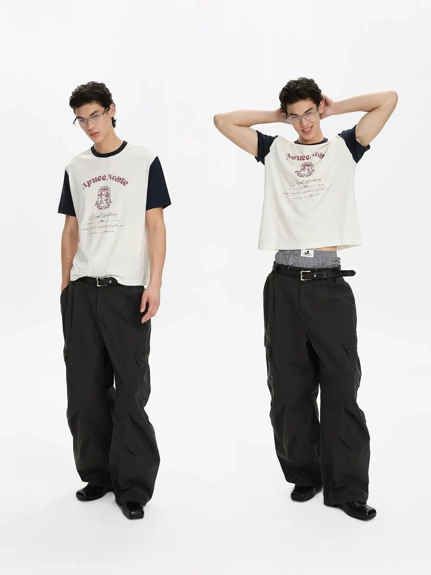 Pleated Parachute Cargo Pants
