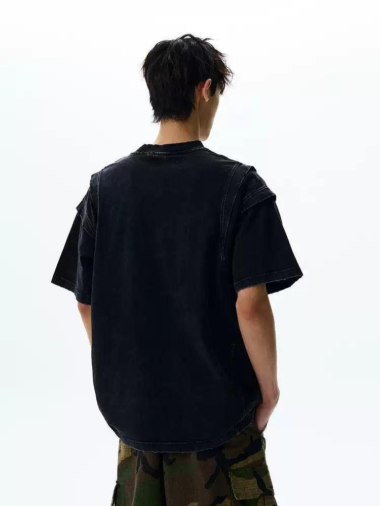 Washed Distressed Cut T-Shirt