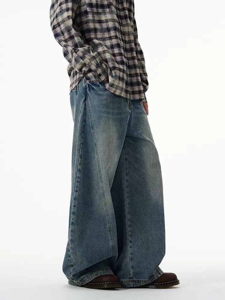 Thigh Fade Loose Jeans