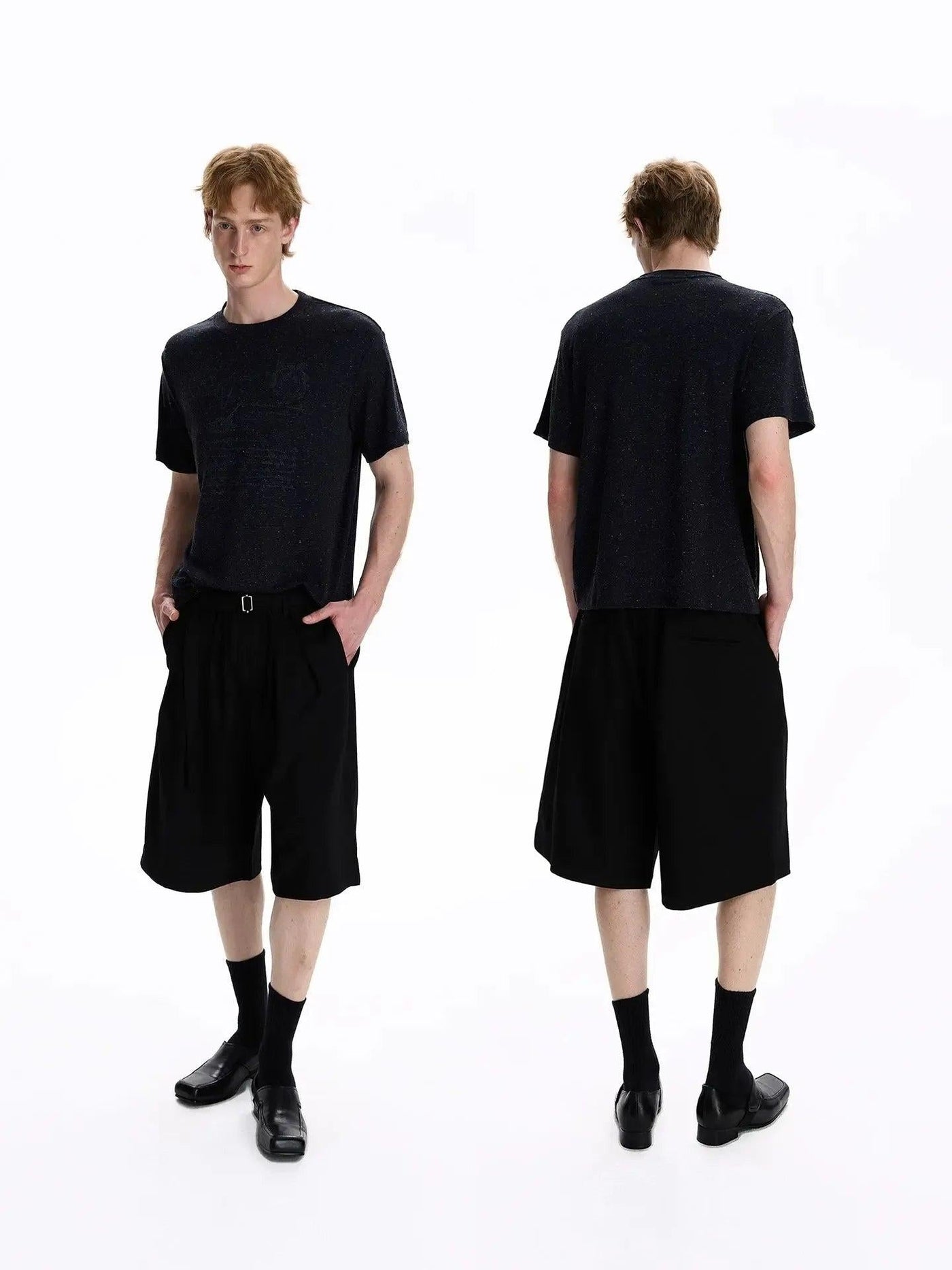 Pleated Loose Fit Shorts