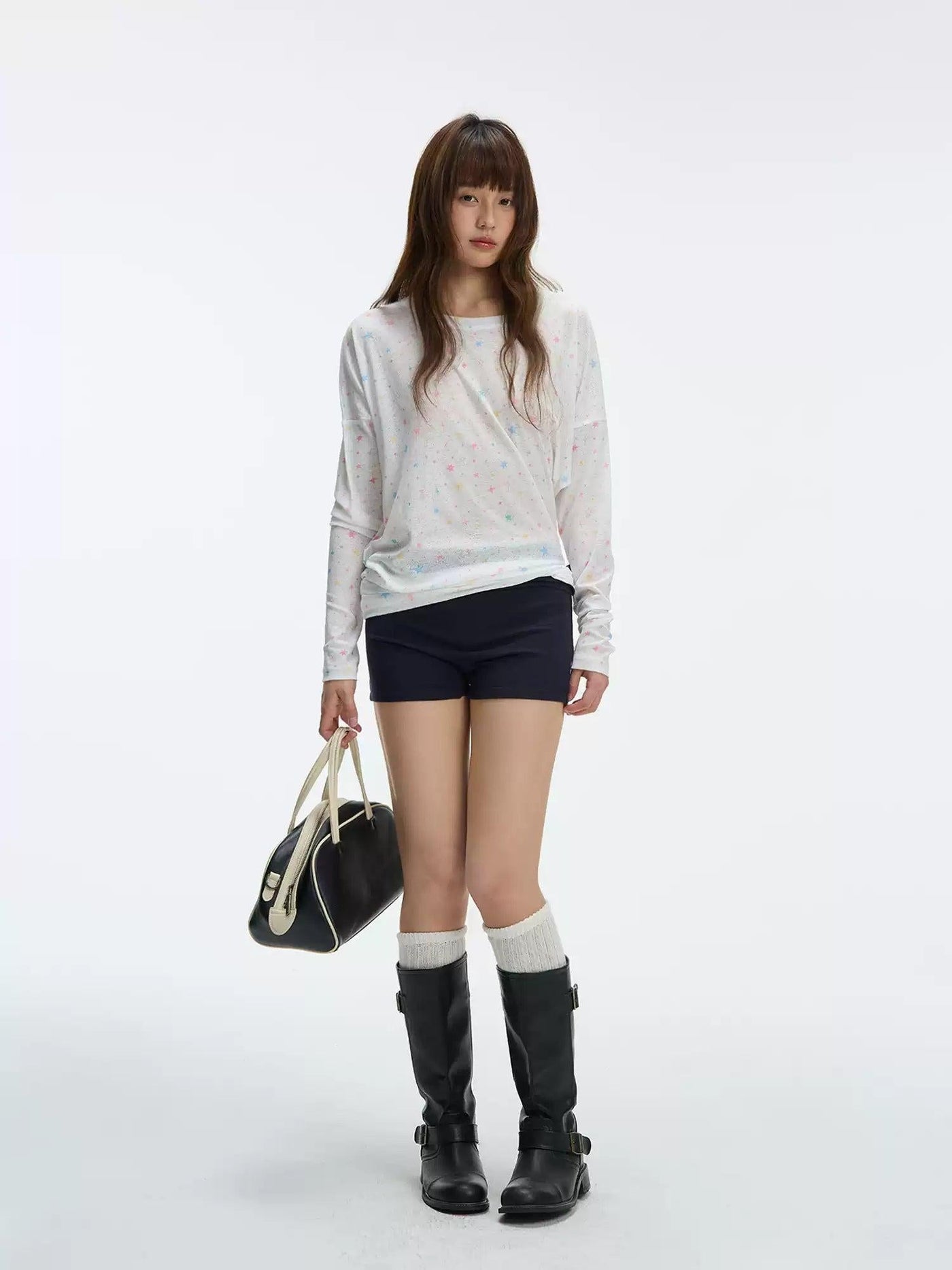 Micro Stars Pattern Blouse