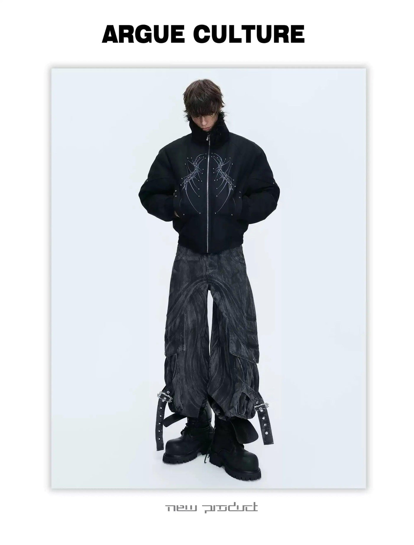 Spike Lines Zipped Jacket