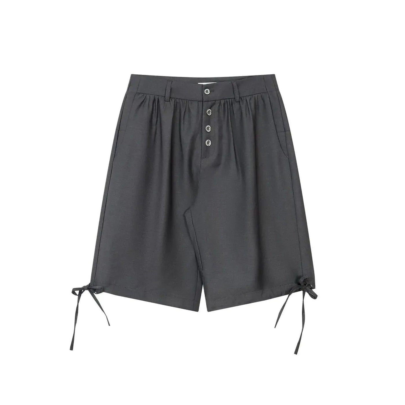 Pleated Buttoned Shorts