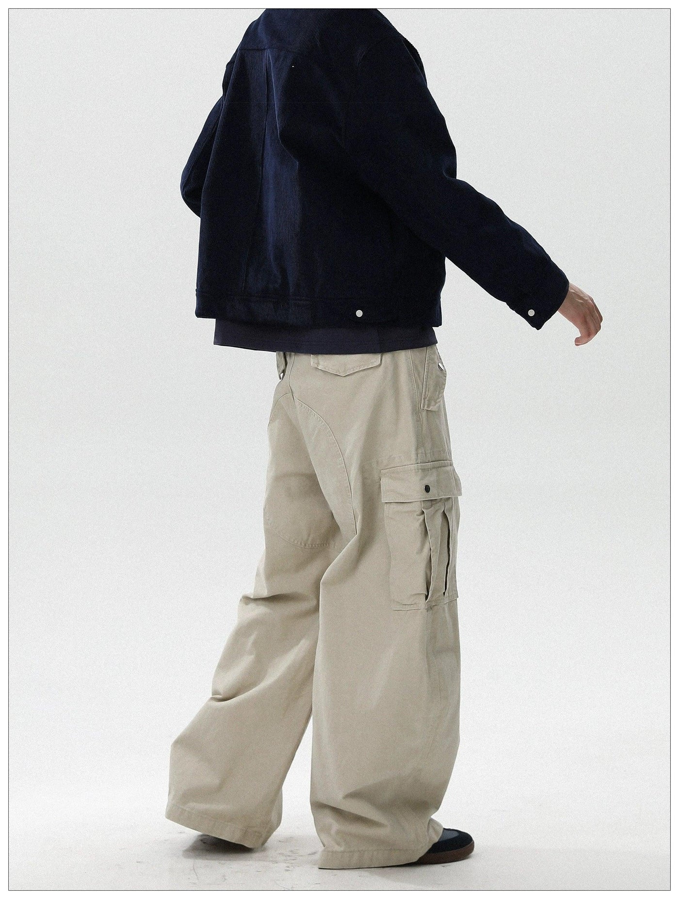 Drawstring Wide Leg Cargo Pants