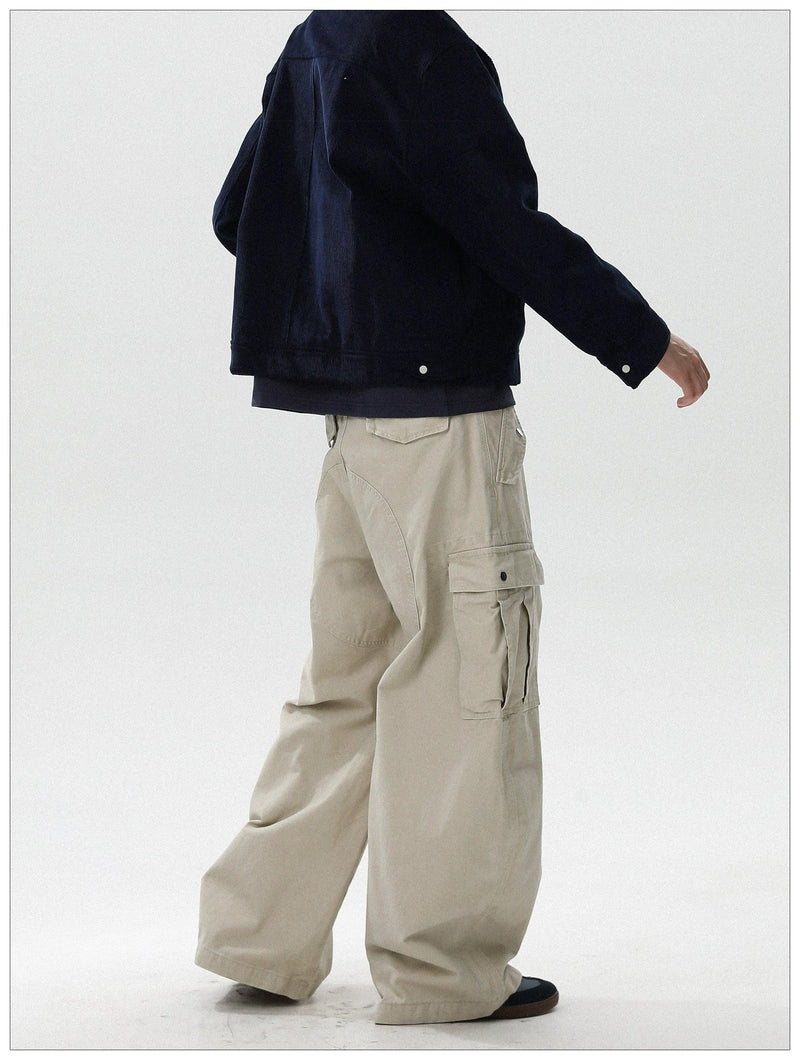 Drawstring Wide Leg Cargo Pants