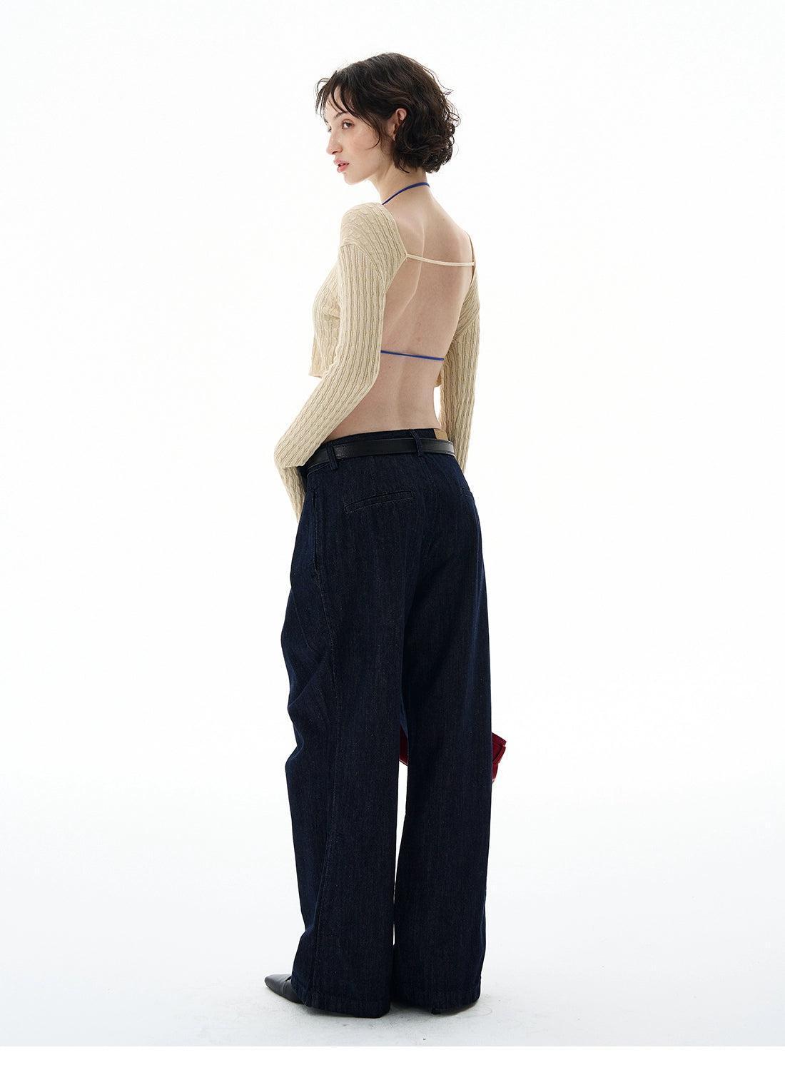 Cable Knit Cropped Thin Sweater