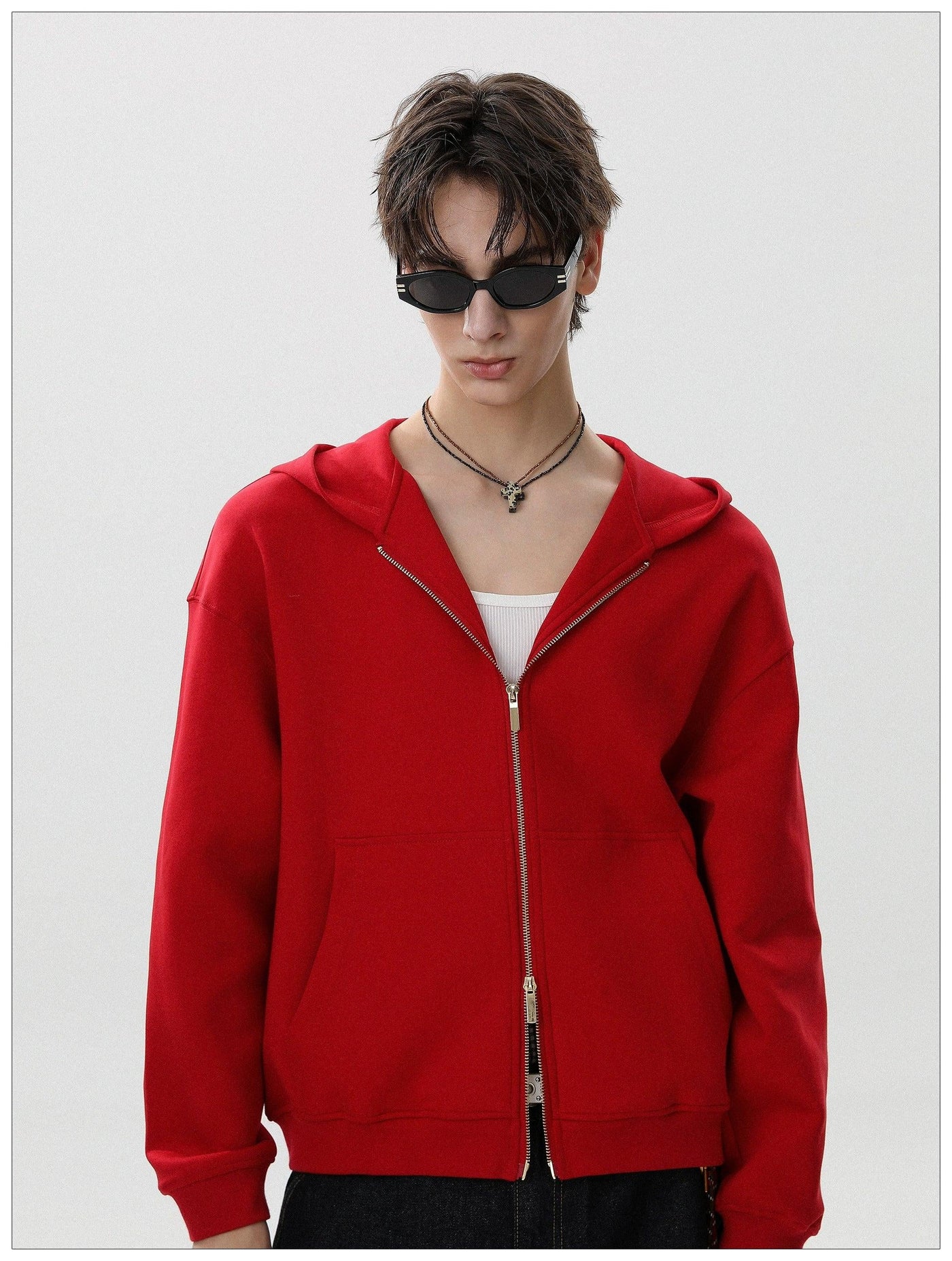 Dual-End Zip-Up Hoodie