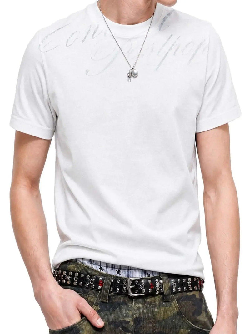 Fitted Graphic Letter T-Shirt