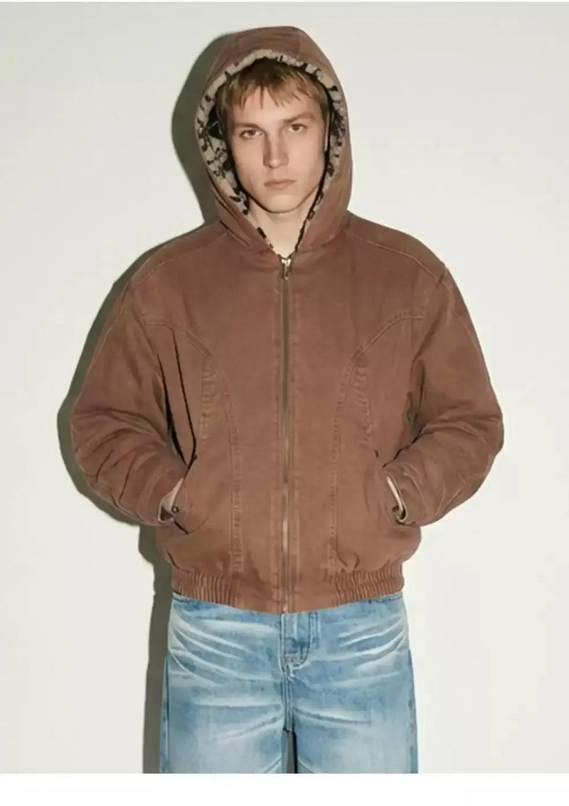 Reversible Fleece Zipped Hooded Jacket