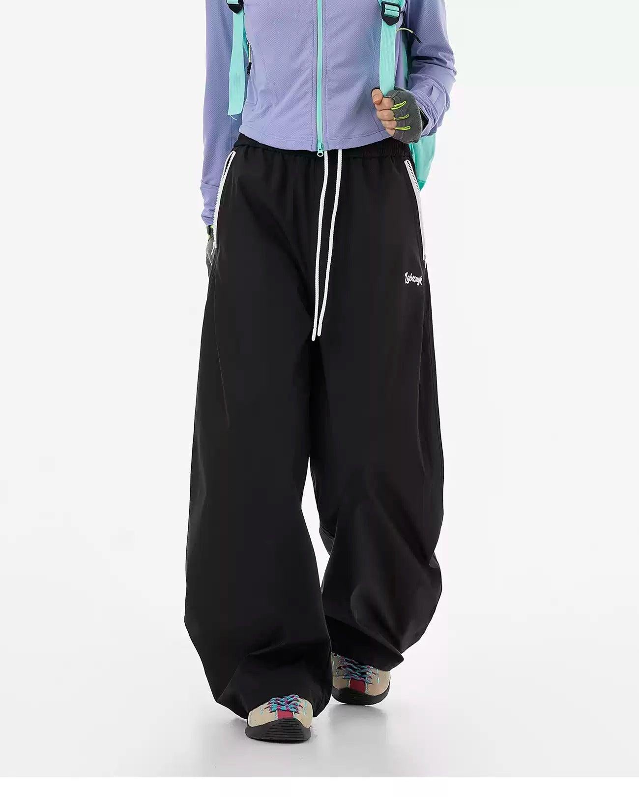 Zipped Pocket Curved Track Pants