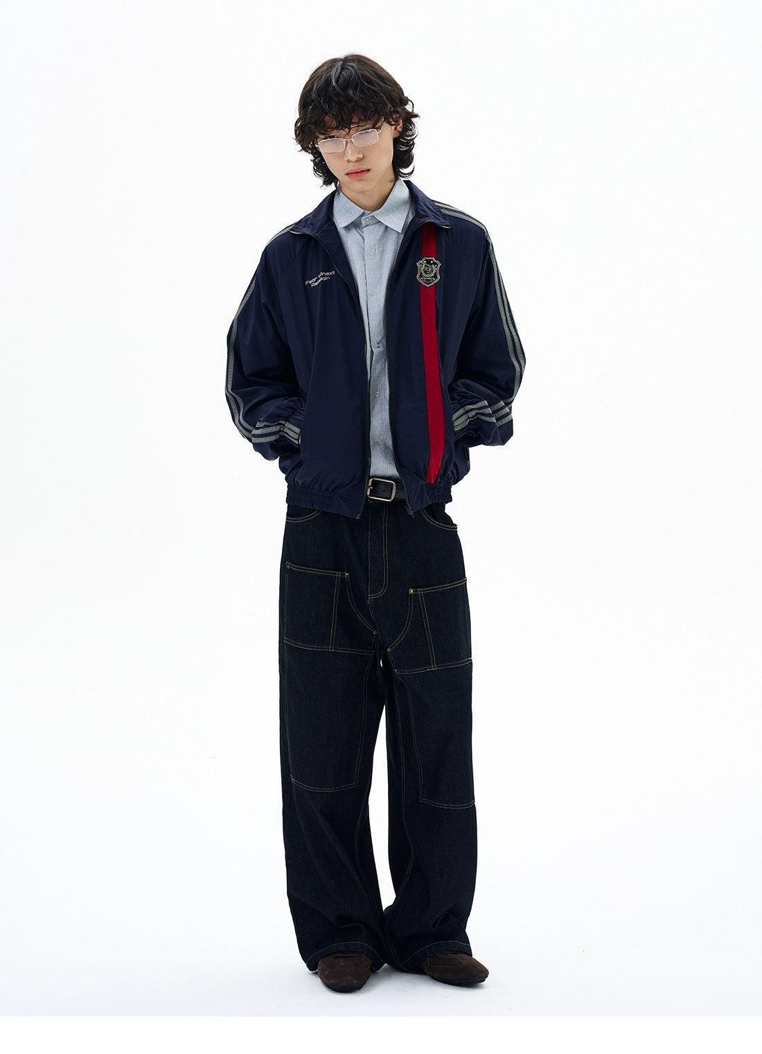 Sports Bar Stripes Zipped Jacket