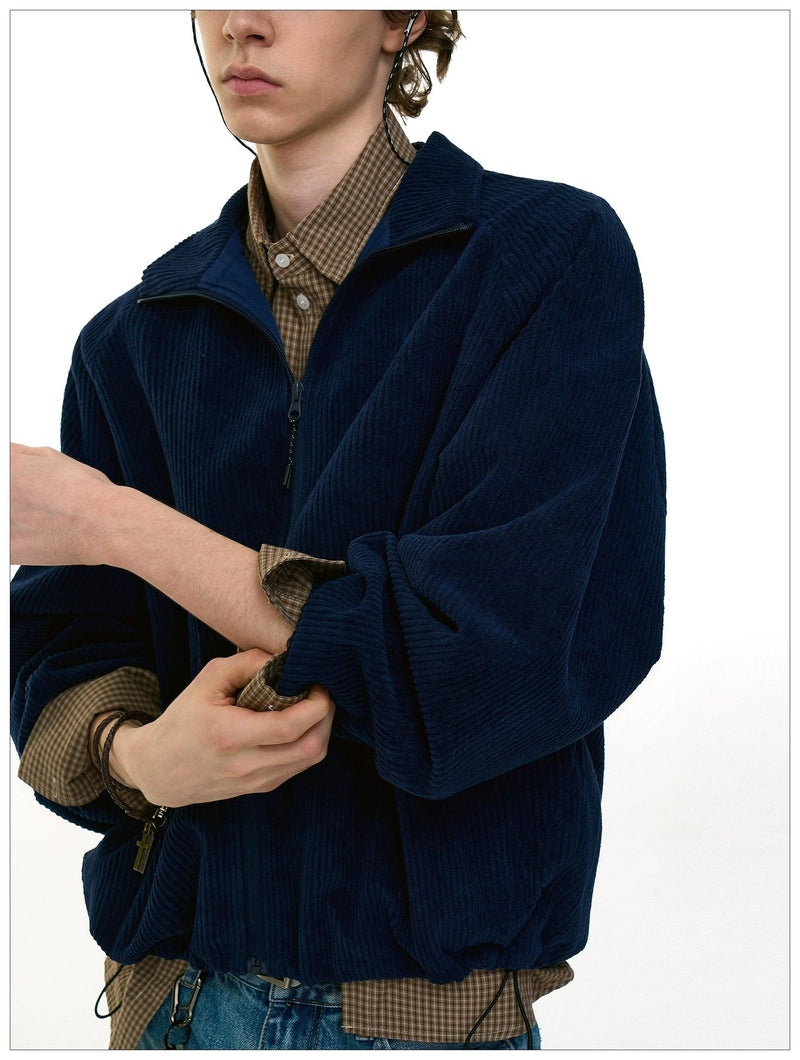 Versatile Zip Up Corduroy Jacket