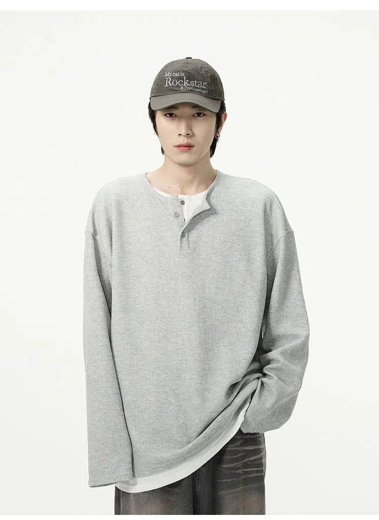 Two-Piece Henley Sweater