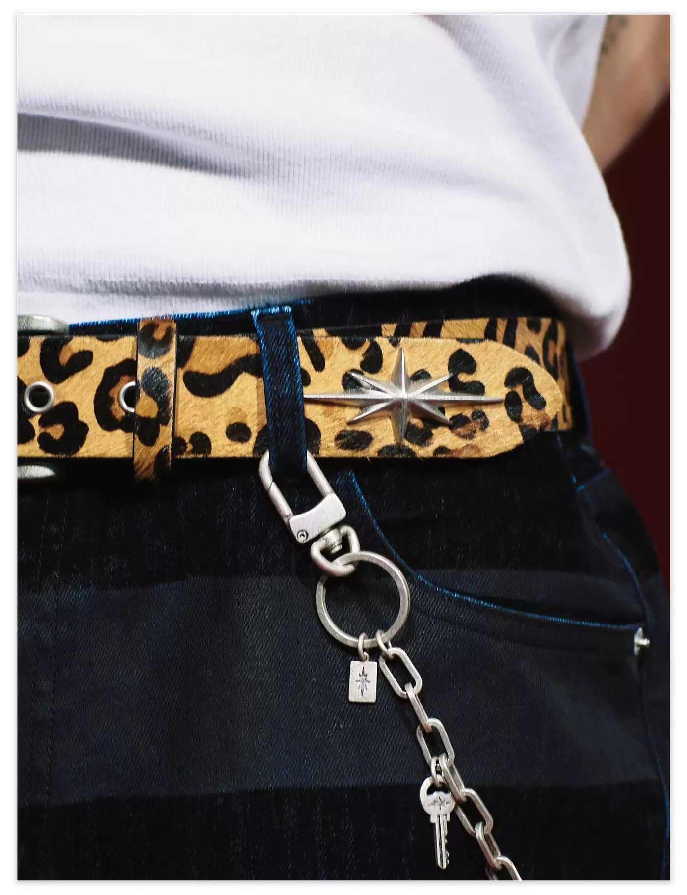 Metal Star Buckle Belt