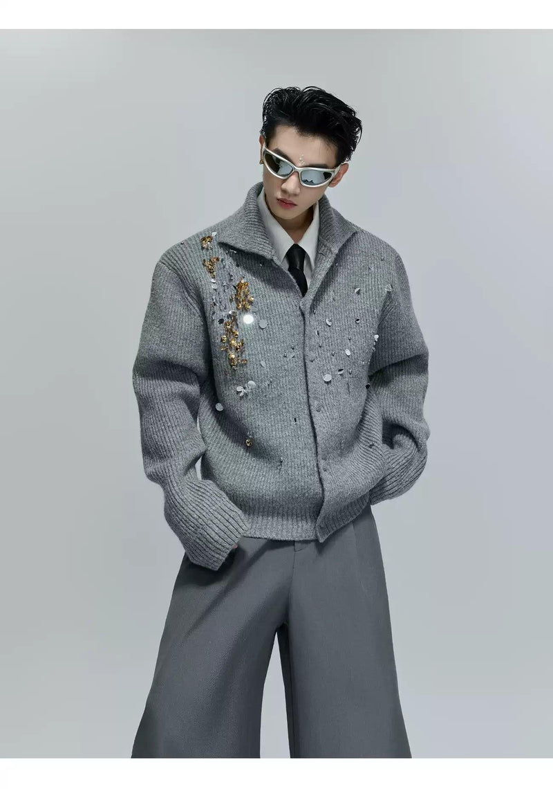 Assorted Details Buttoned Sweater